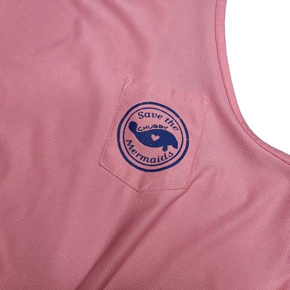 Chubby Mermaids Save the chubby mermaids manatee shirt pink size medium - Picture 2 of 4